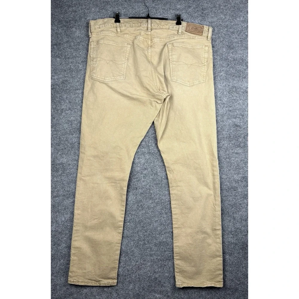Polo Ralph Lauren Jeans Mens 40x32 Hampton Relaxed Straight Khaki Denim